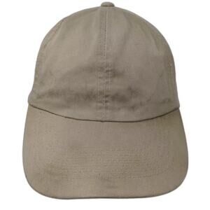 THE CAP Baseball Cap Beige Cotton Adjustable OS Hat Plain Blank Solid Color